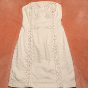 Lilly Pulitzer White Tansy Strapless Dress